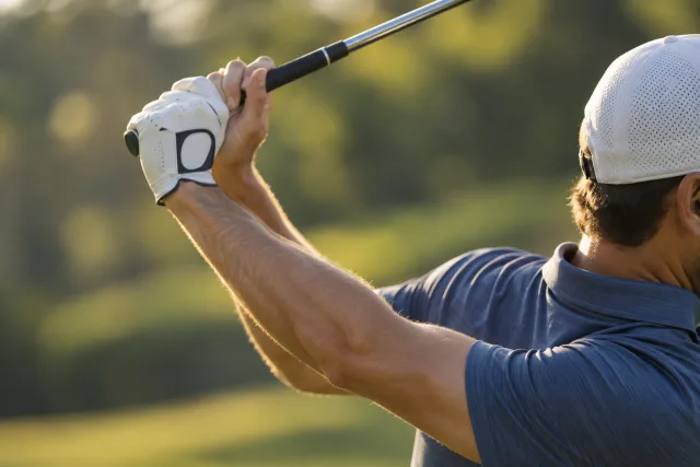 Close view of elbow loading during training